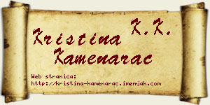 Kristina Kamenarac vizit kartica
